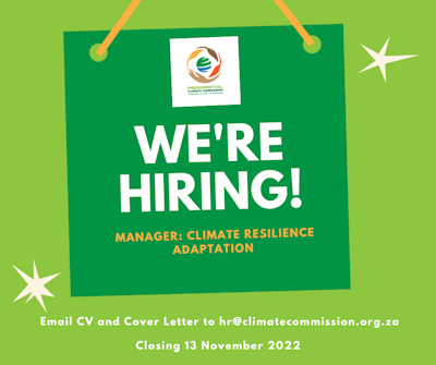 JOB ADVERT Manager : Climate Resilience and Adaptation